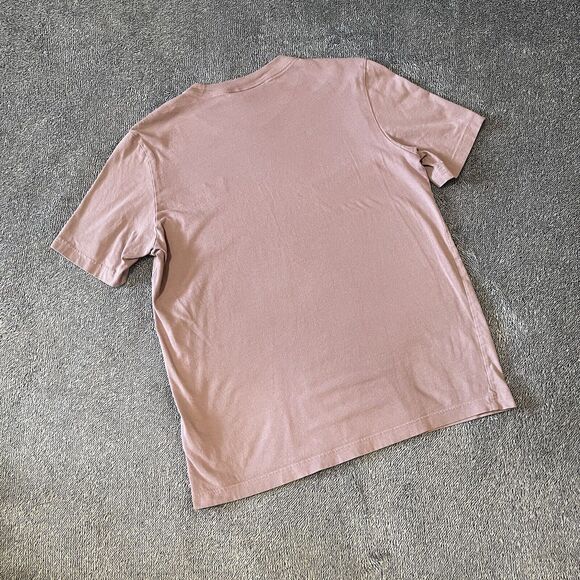 Adidas Originals Short Sleeve T-Shirt Mens Medium Pink Trefoil Logo Crewneck - Picture 2 of 6